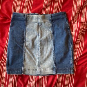 free people denim mini skirt